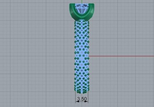 Marquise Halo Ring 1419 3D print model 3D print model_7