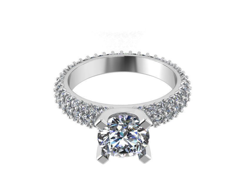 Marquise Halo Ring 1419 3D print model 3D print model_2