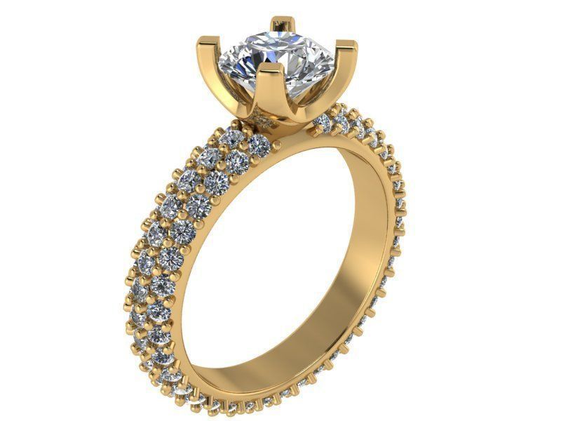 Marquise Halo Ring 1419 3D print model 3D print model_1