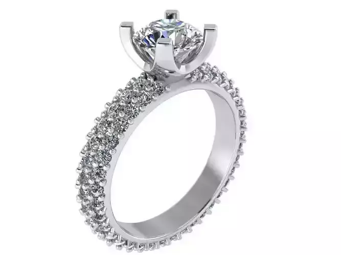 Marquise Halo Ring 1419 3D print model