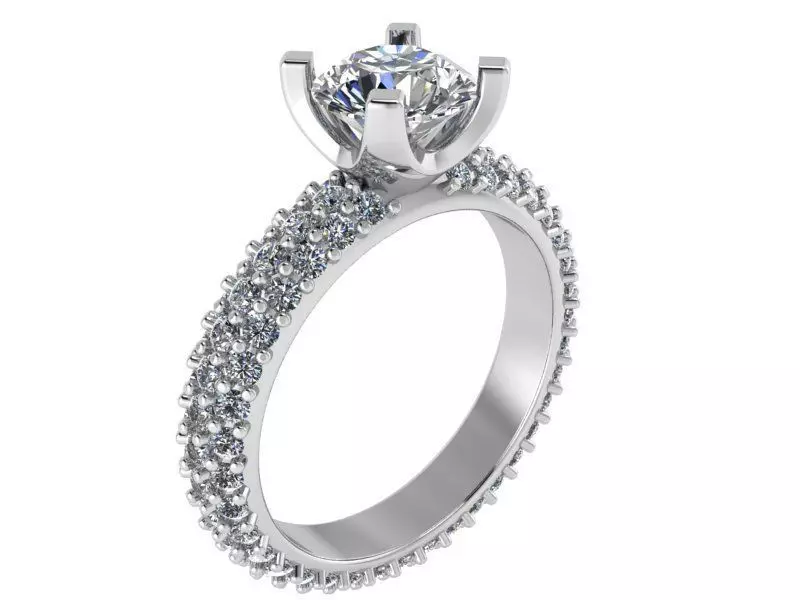 Marquise Halo Ring 1419 3D print model 3D print model_0