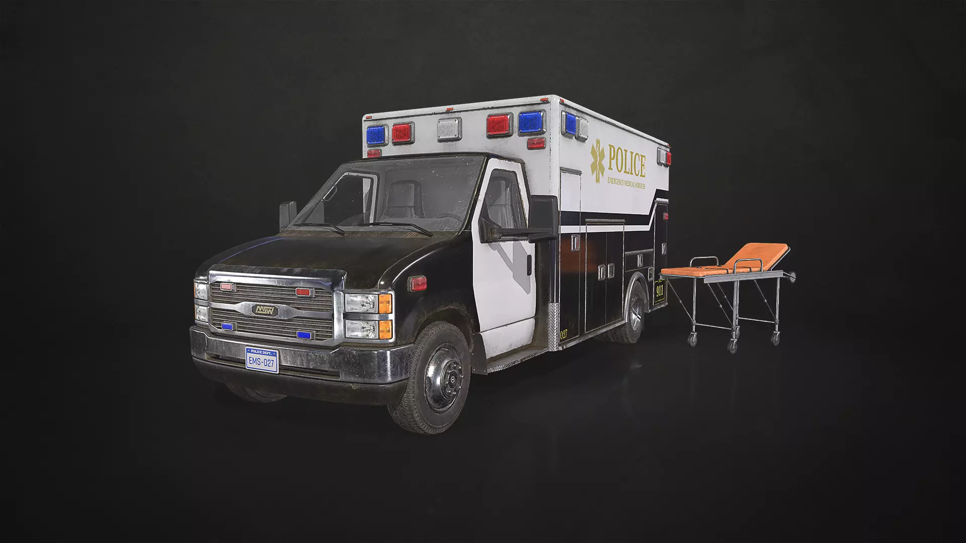 Ambulance Type 3 - V5 Low-poly 3D model