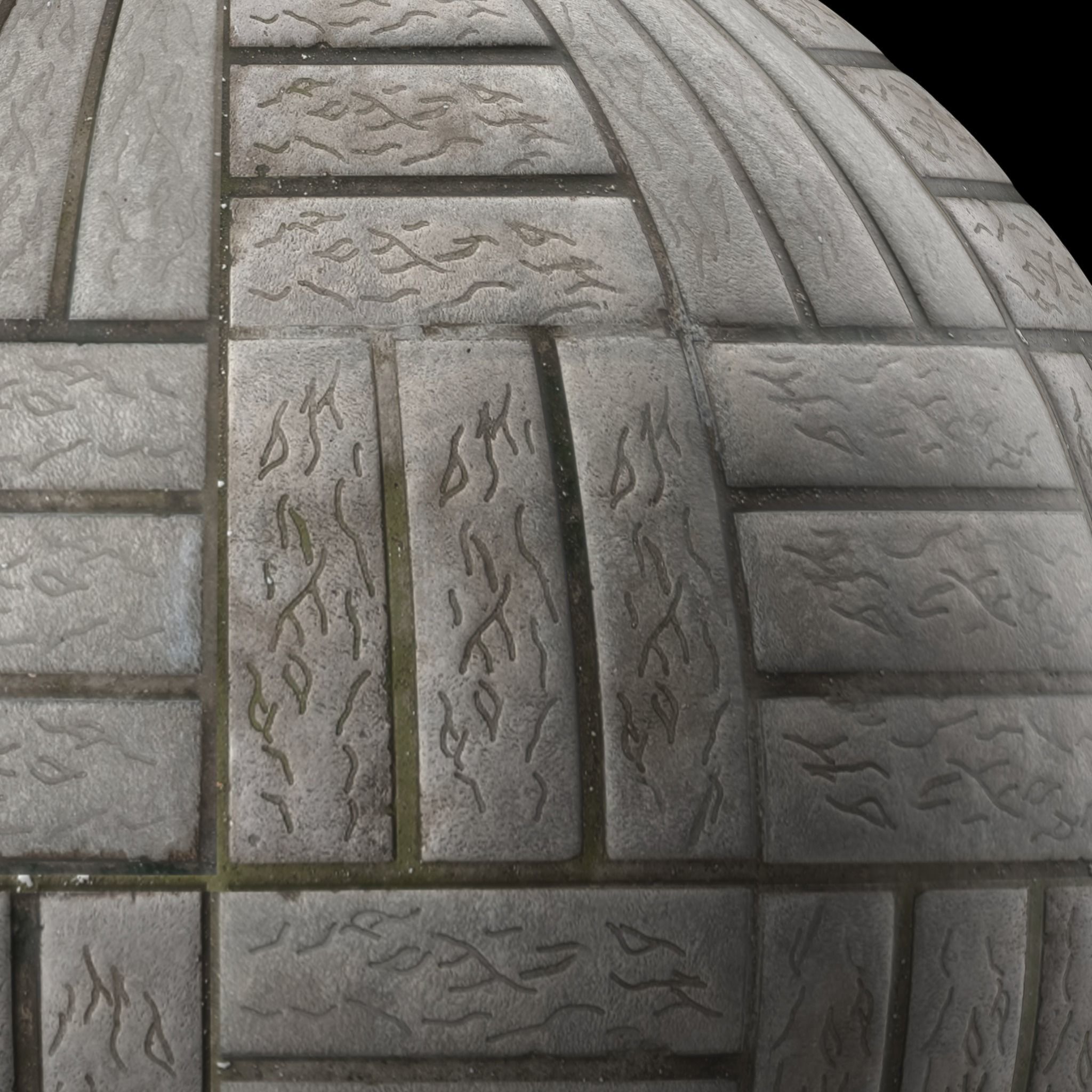 Tiles Materials- 3 Patterns Paving Pbr 4k Seamless Low-poly 3D model_6