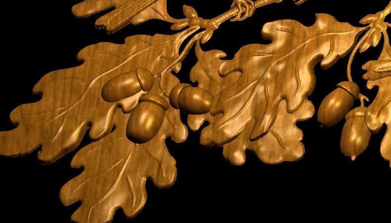 Birds On the Oak Branches 3D print model_5