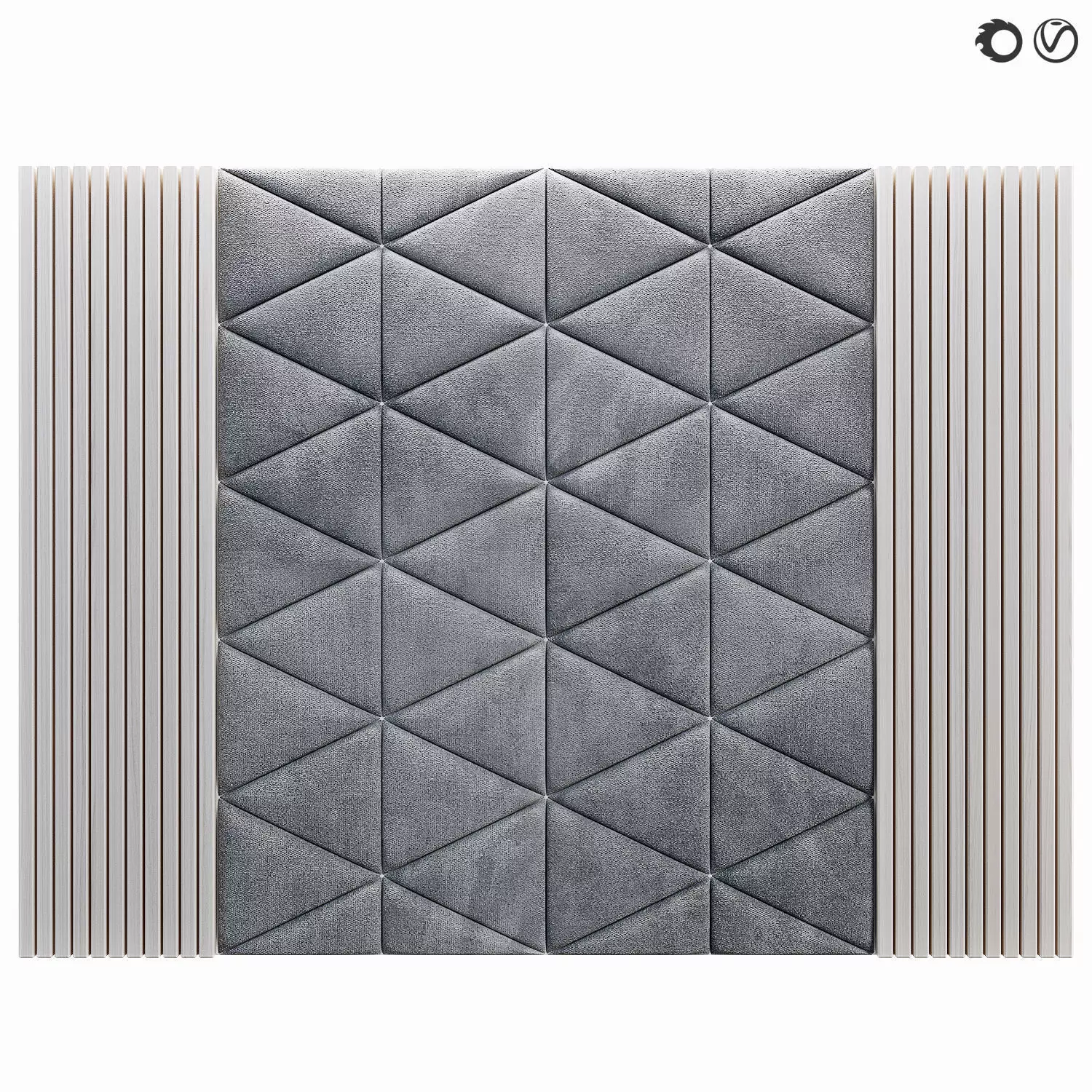 Soft wall panel 3D model_0