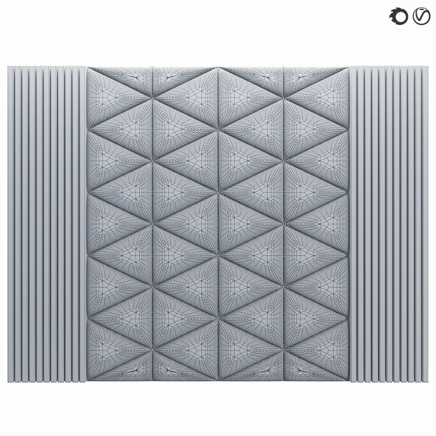 Soft wall panel 3D model_1