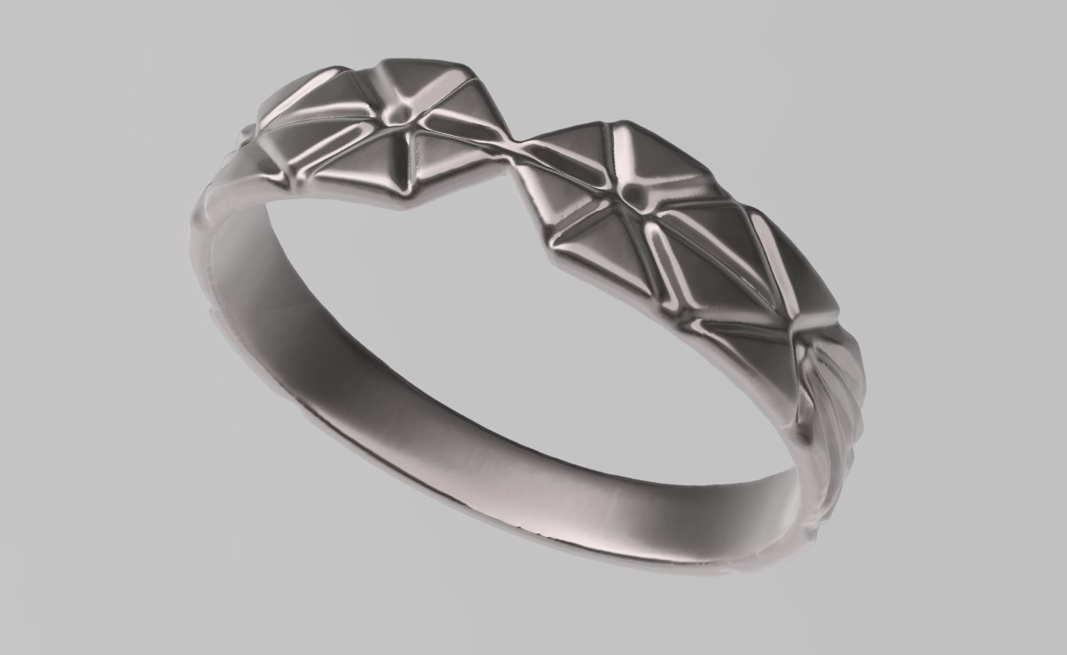 geometric cut bracelet 3D print model_2