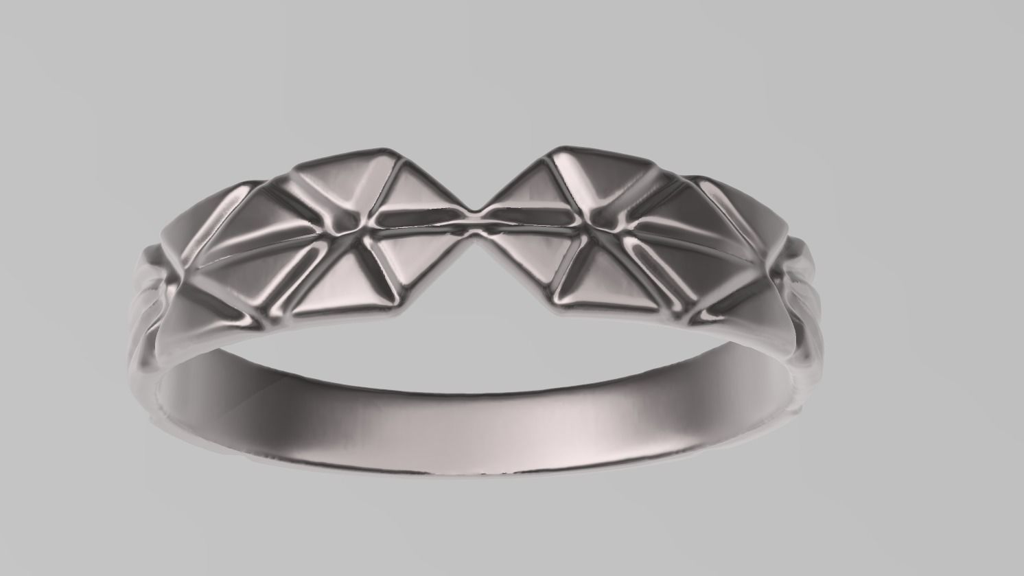 geometric cut bracelet 3D print model_1
