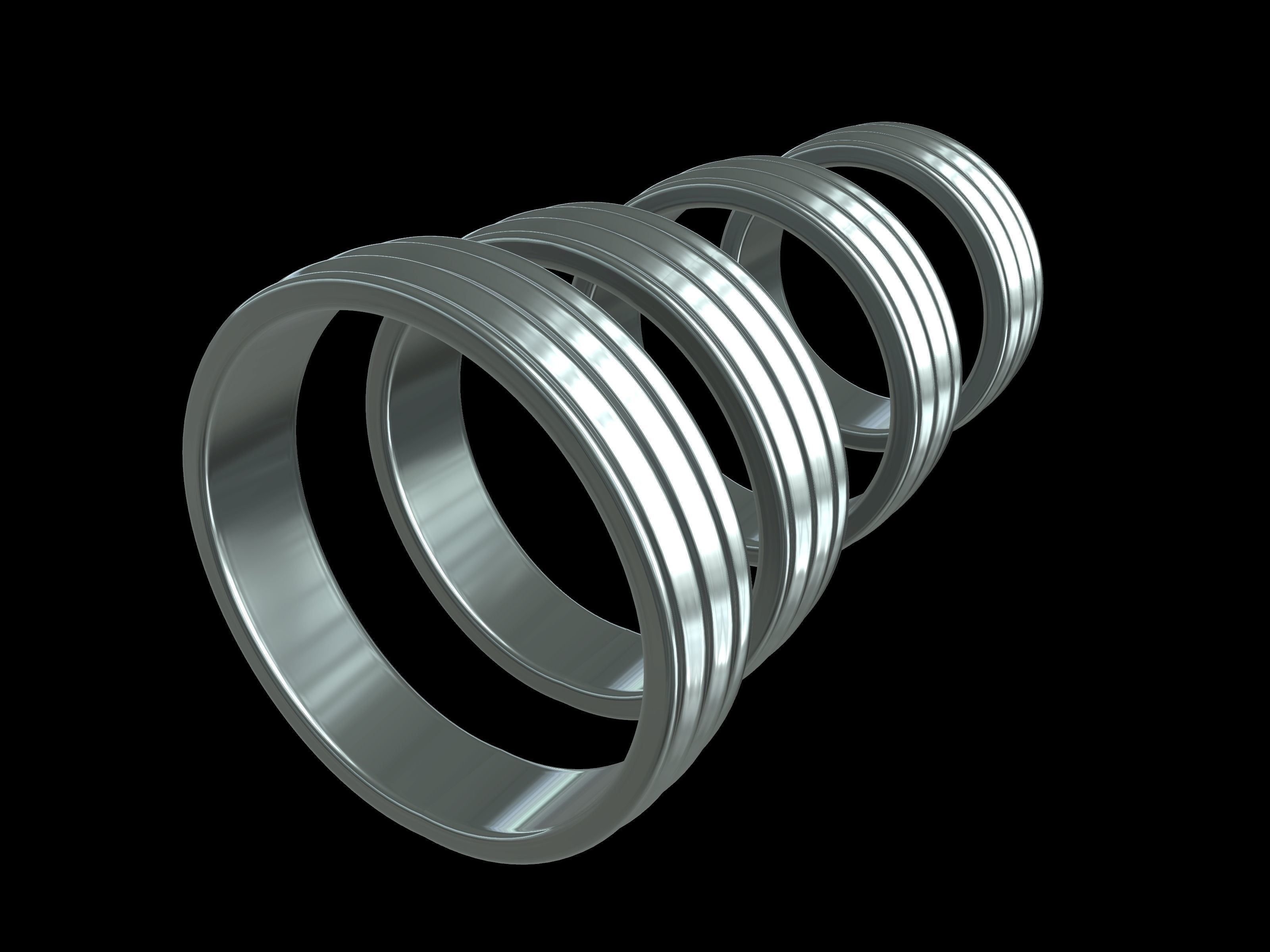 4 sizes wedding ring 5555 stl verified 3D print model_53