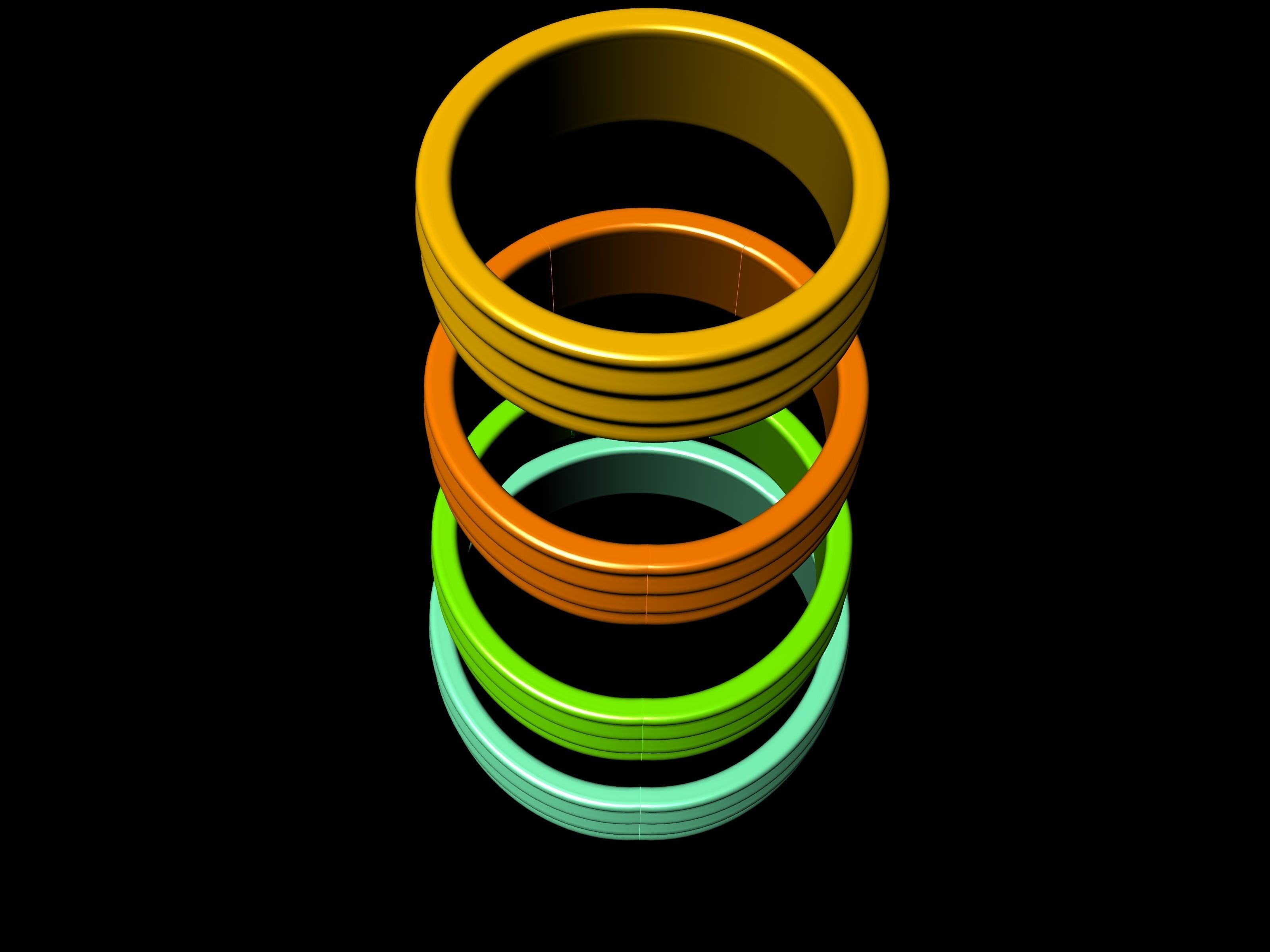 4 sizes wedding ring 5555 stl verified 3D print model_80