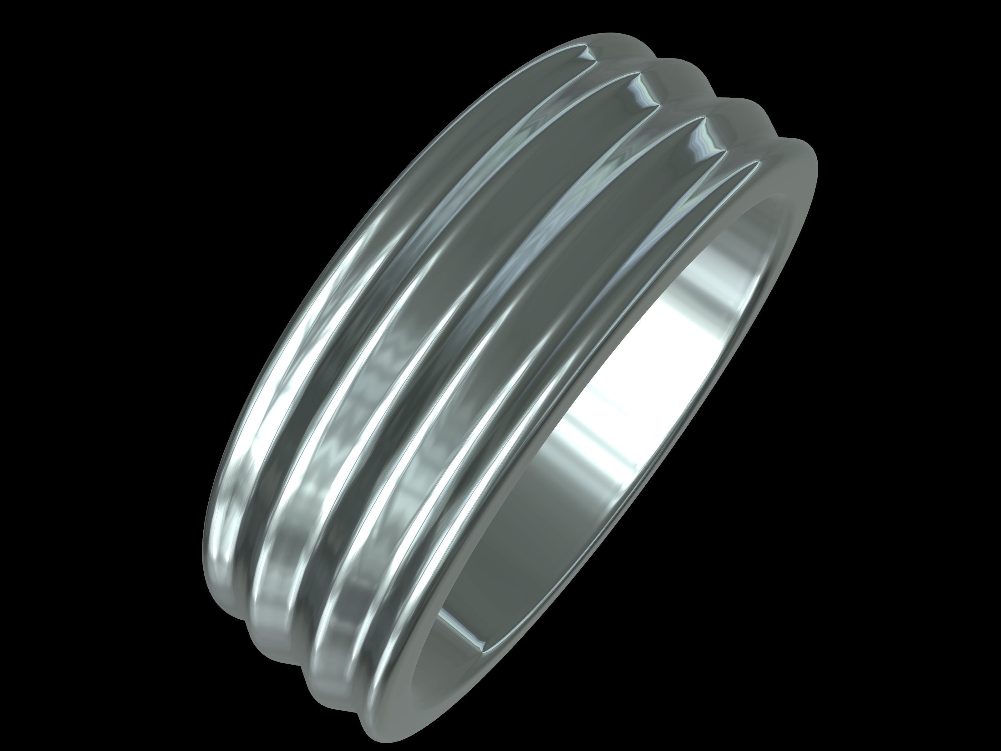 4 sizes wedding ring 5555 stl verified 3D print model_93