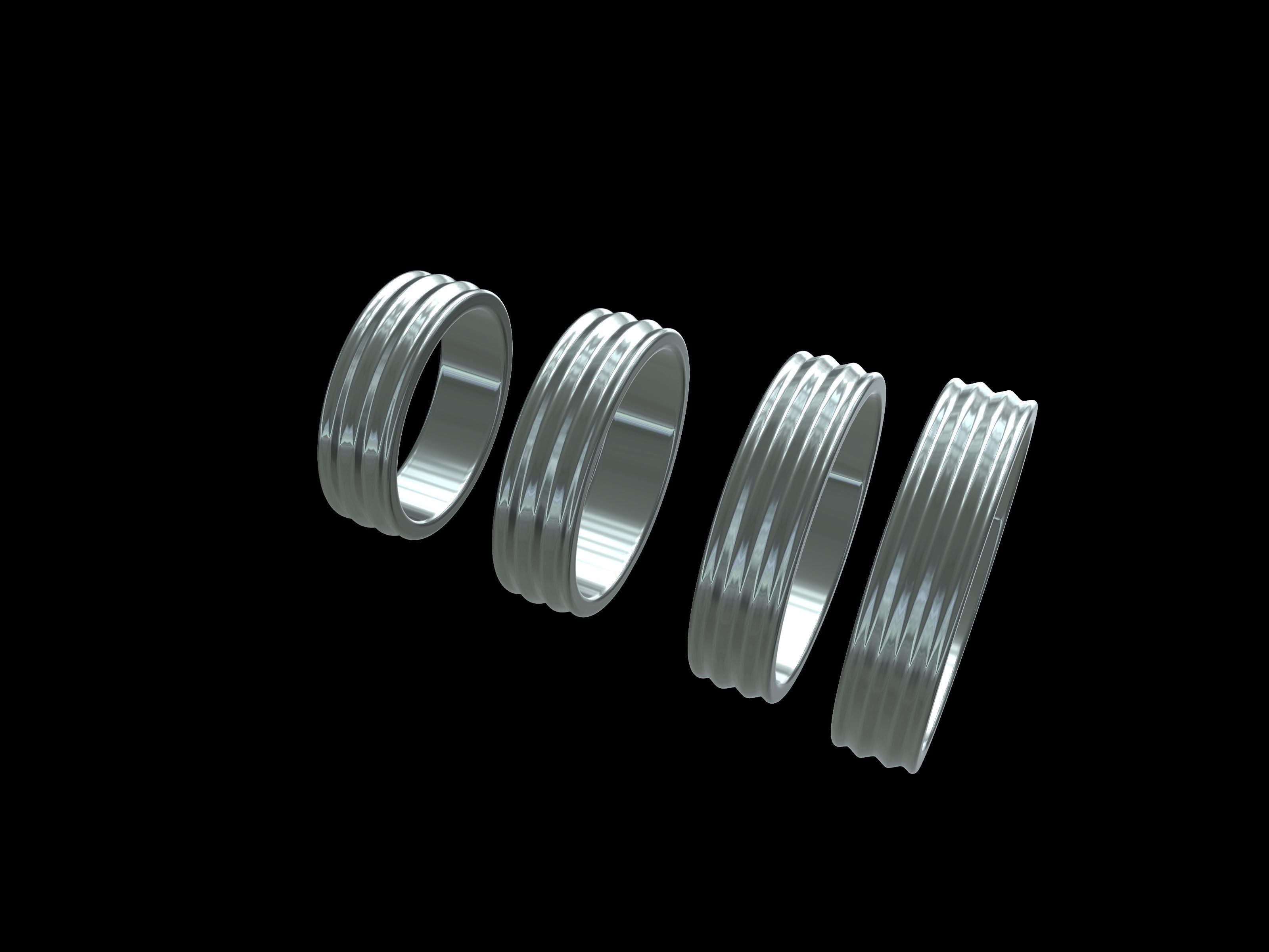 4 sizes wedding ring 5555 stl verified 3D print model_32