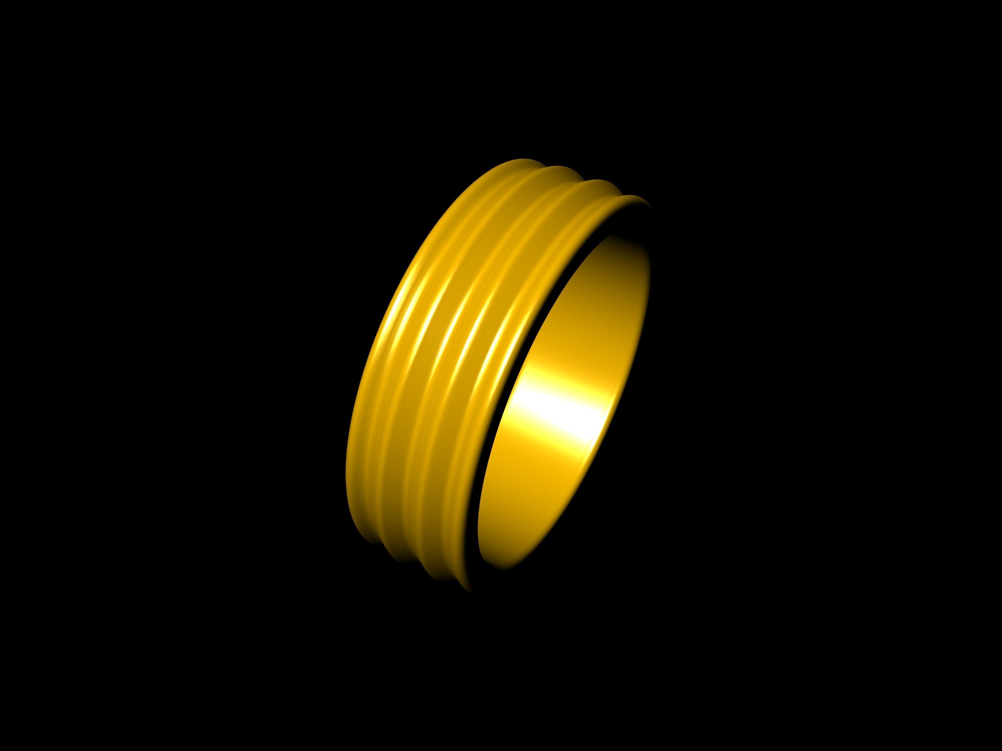 4 sizes wedding ring 5555 stl verified 3D print model_13