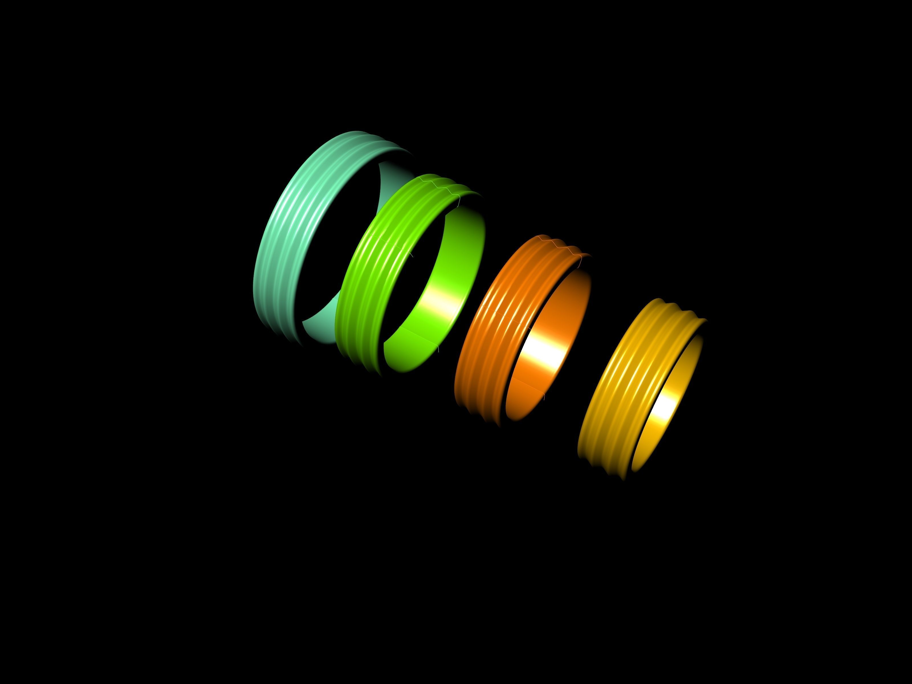 4 sizes wedding ring 5555 stl verified 3D print model_73