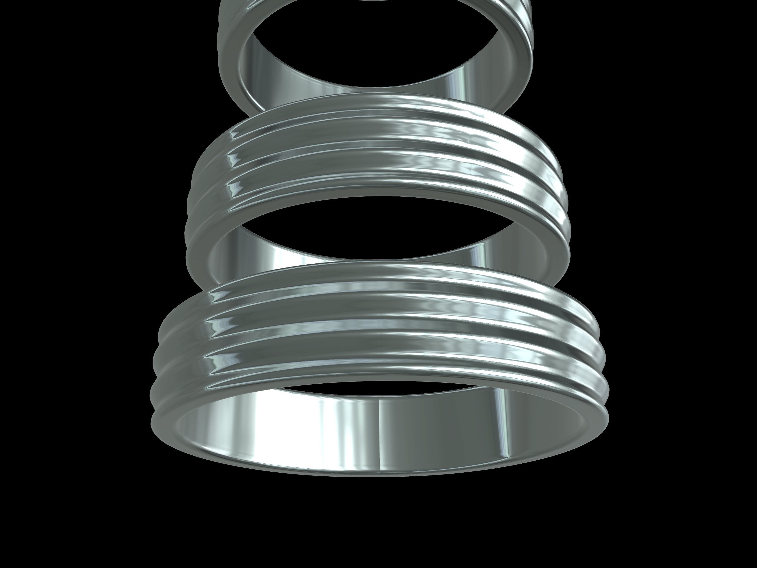 4 sizes wedding ring 5555 stl verified 3D print model_60