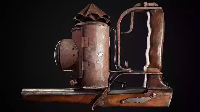 Pistol - flashlight Low-poly 3D model