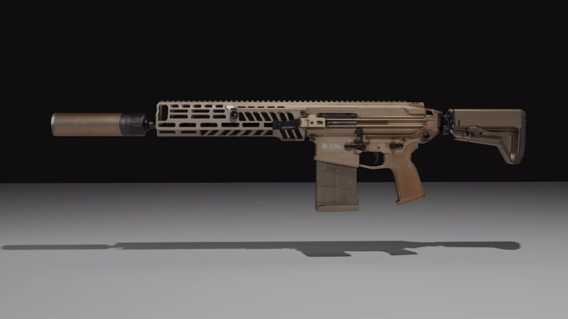 XM5 riffle Low-poly 3D model