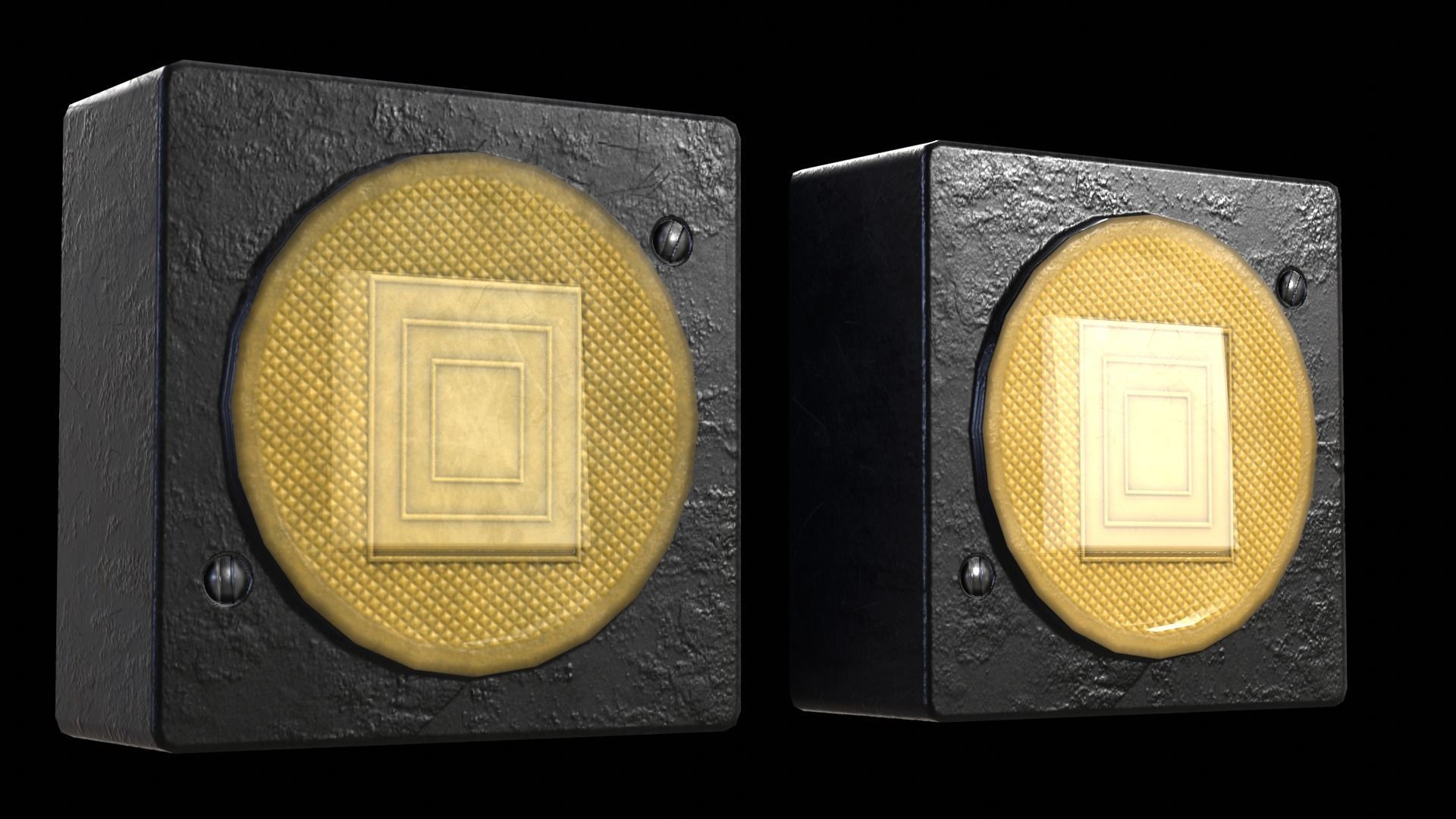 Soviet Light Switches Collection Low-poly 3D model_28