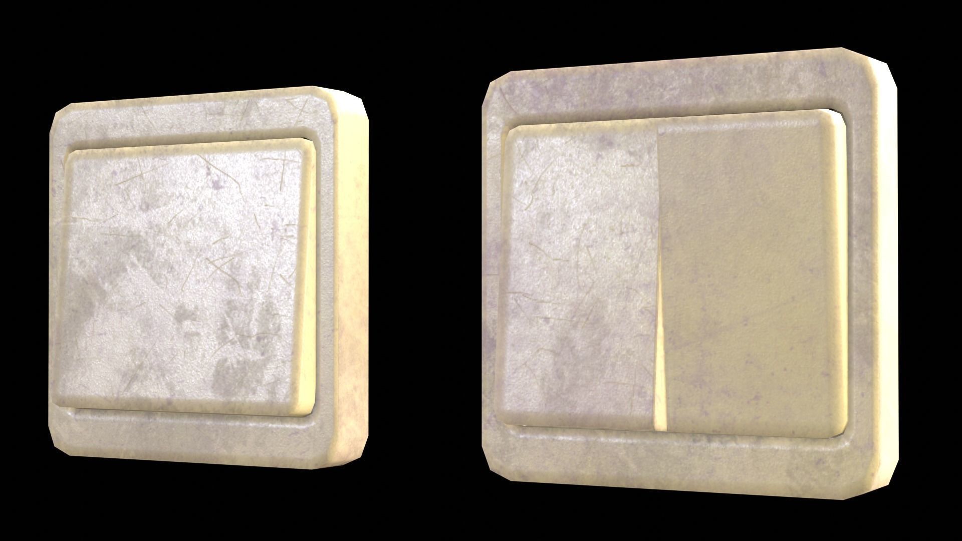 Soviet Light Switches Collection Low-poly 3D model_32