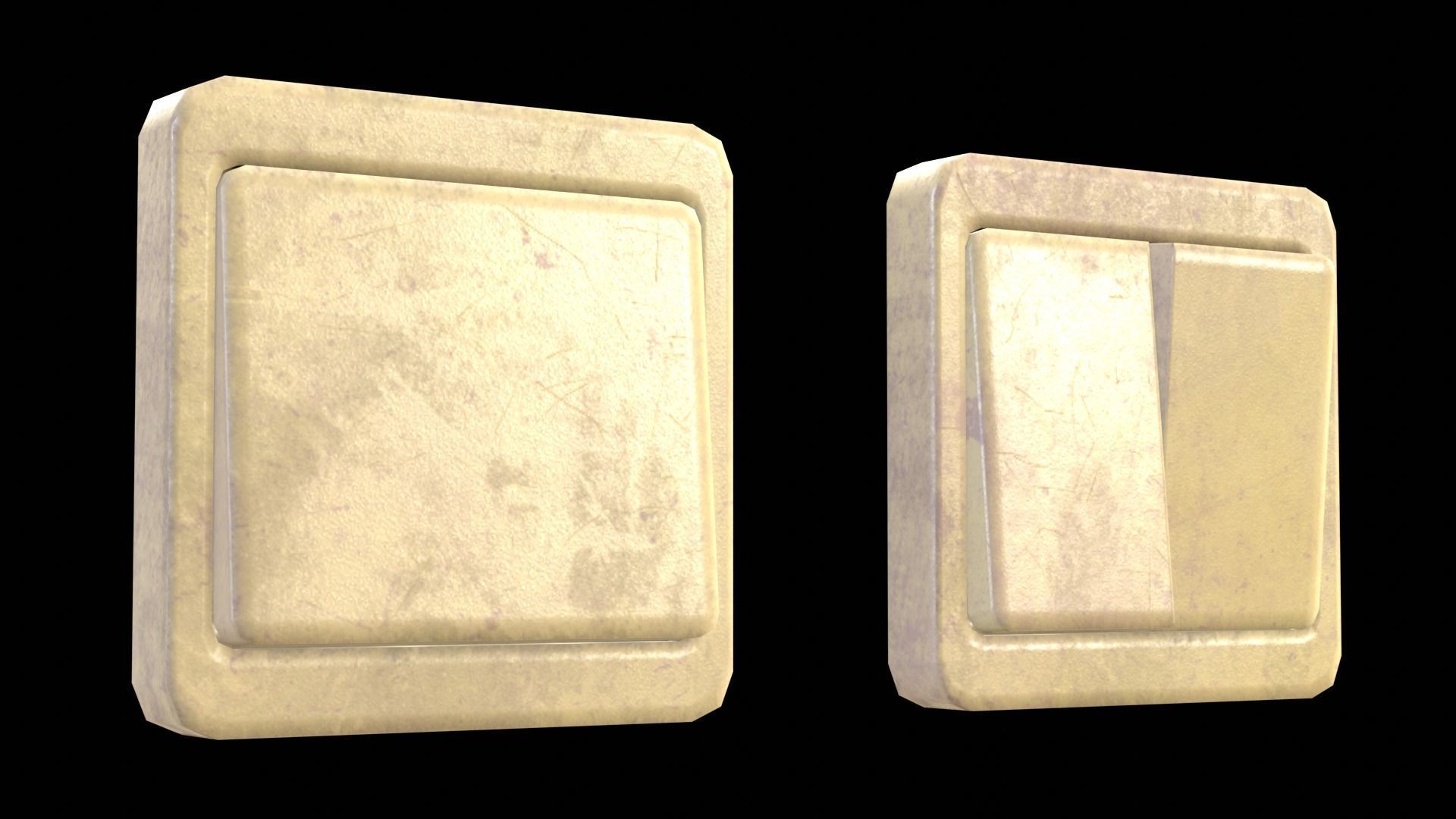 Soviet Light Switches Collection Low-poly 3D model_33