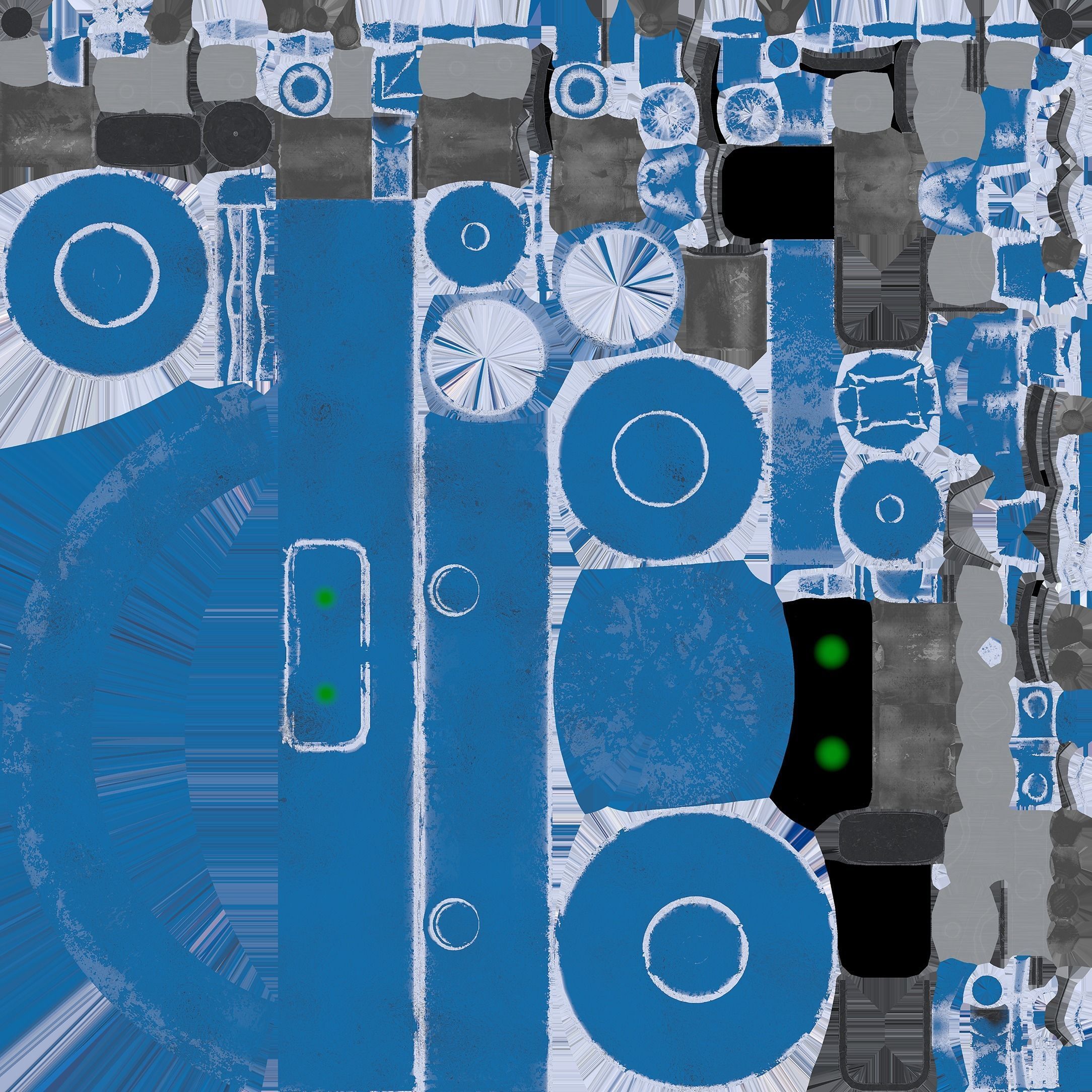 A low-poly 3D modelof a robot of three types Low-poly 3D model_15