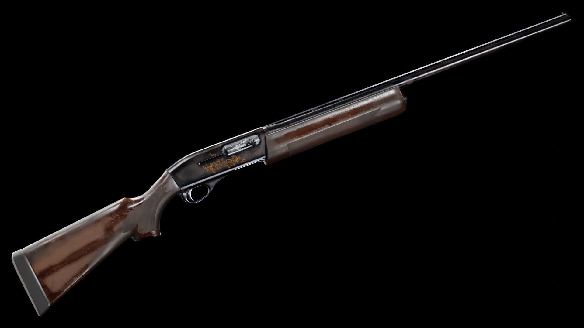 Low Poly Remington 1100 Low-poly 3D model_16