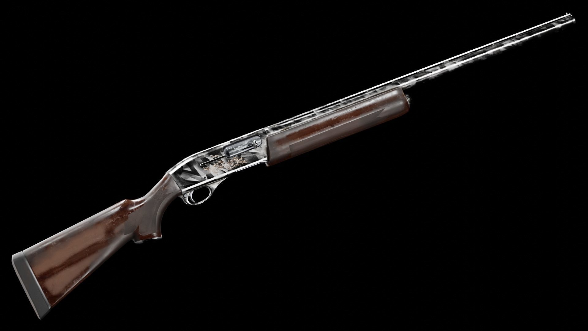 Low Poly Remington 1100 Low-poly 3D model_18