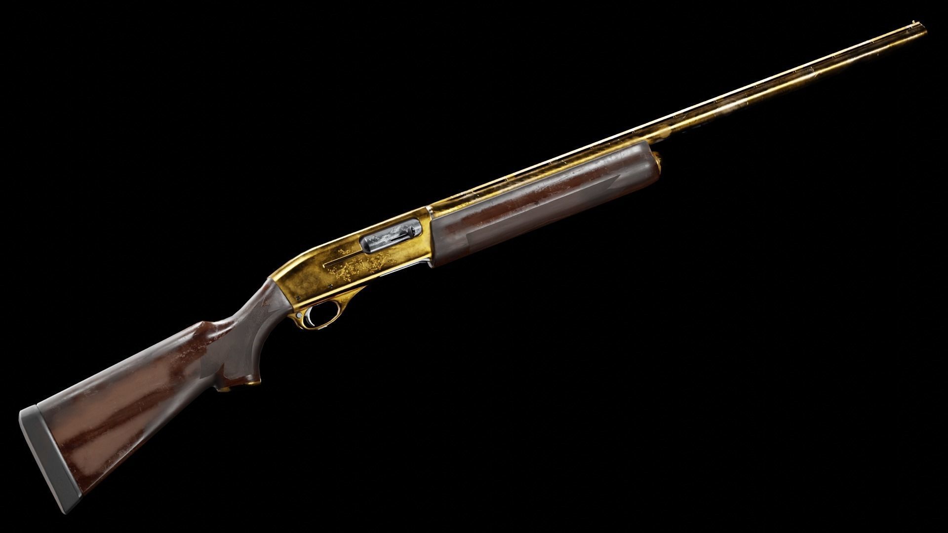 Low Poly Remington 1100 Low-poly 3D model_17