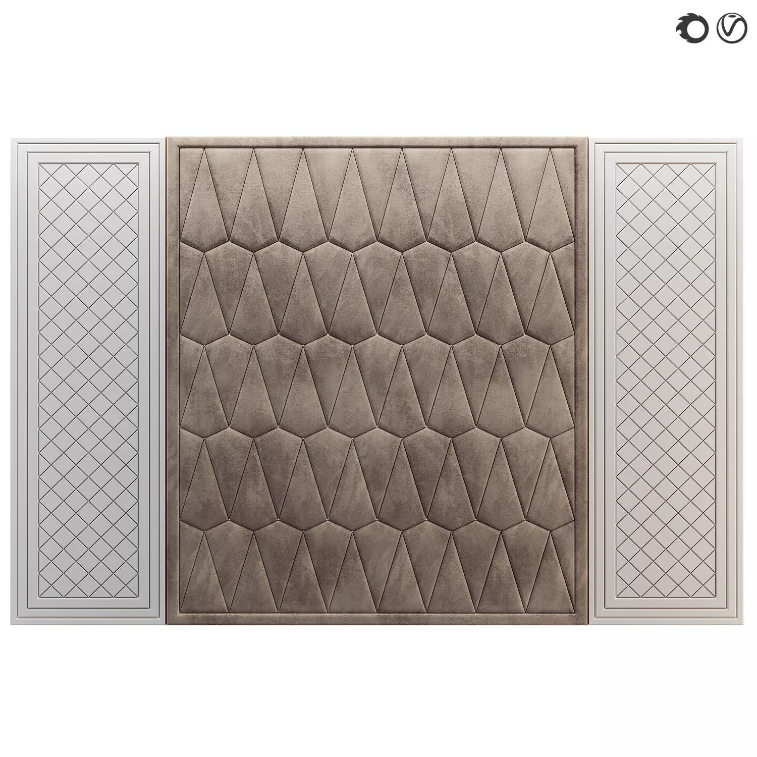 Soft wall panel Dafni  3D model_0