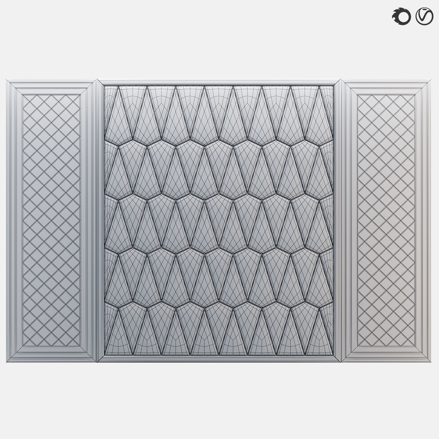 Soft wall panel Dafni  3D model_1