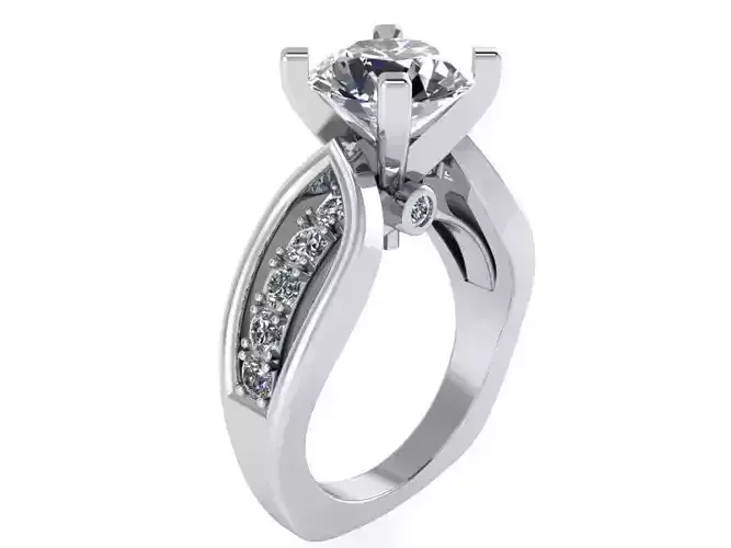  Basket Setting Diamond Ring 1435 3D print model