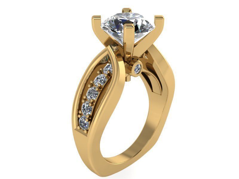 Basket Setting Diamond Ring 1435 3D print model 3D print model_1