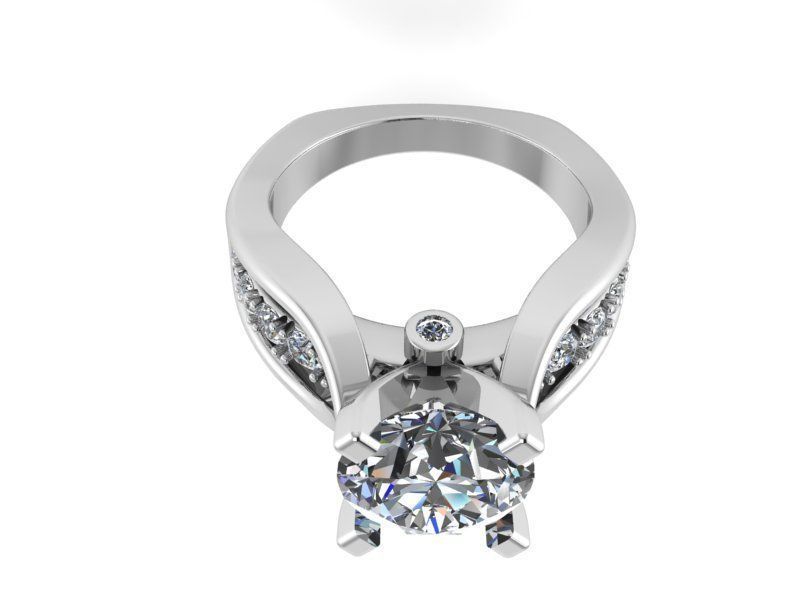 Basket Setting Diamond Ring 1435 3D print model 3D print model_2