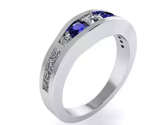 Miracle Blue ring 1436 3D print Model