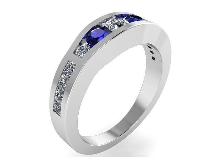 Miracle Blue ring 1436 3D print Model 3D print model