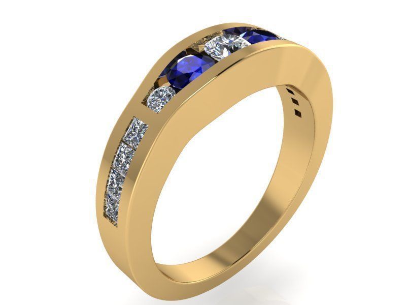 Miracle Blue ring 1436 3D print Model 3D print model_1