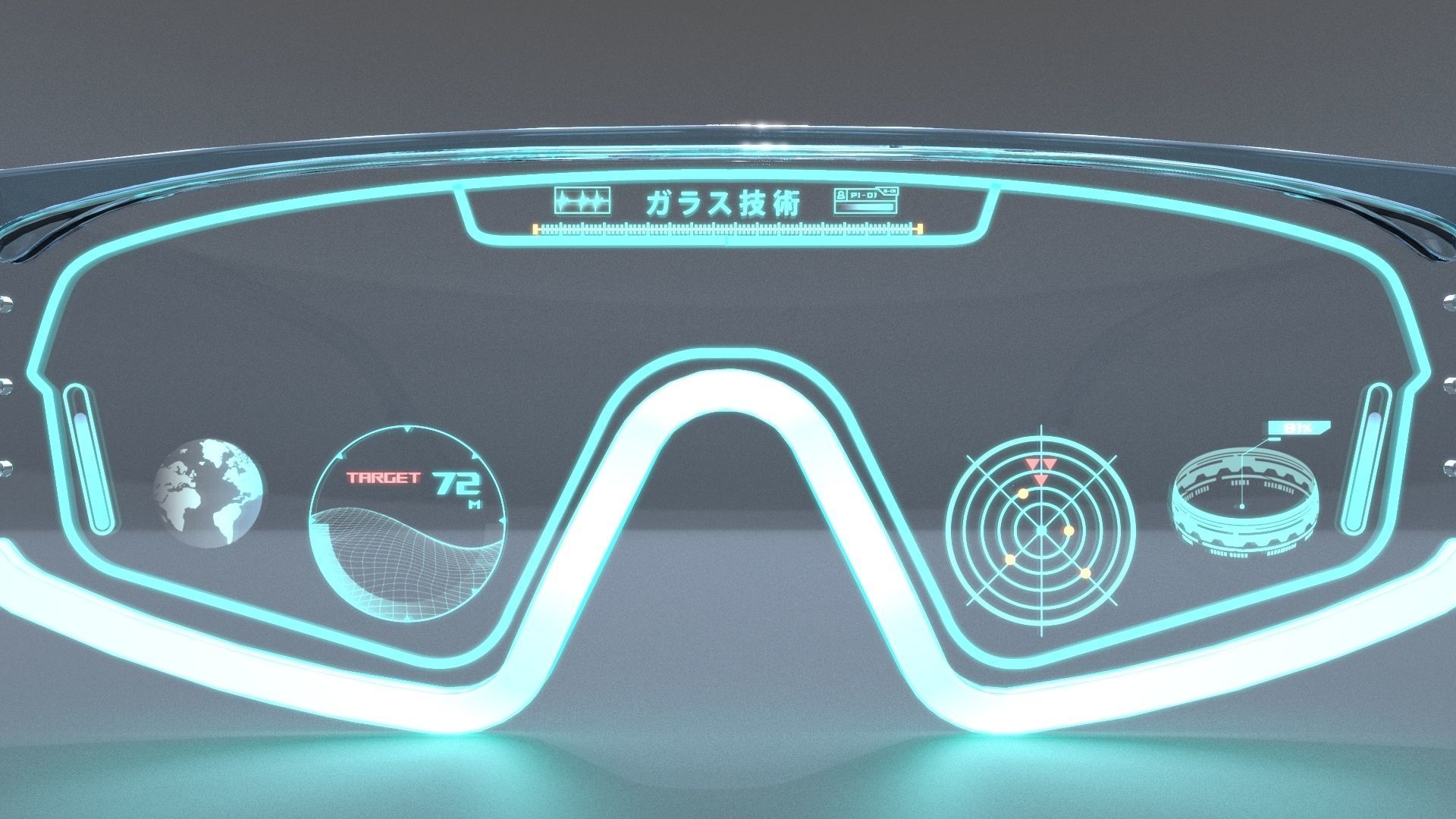 Sci fi military and Fashion glasses 3D model_9