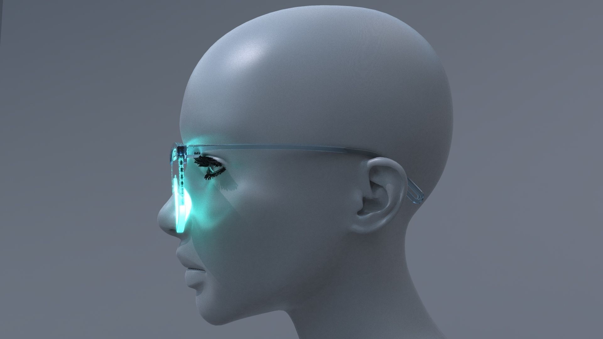 Sci fi military and Fashion glasses 3D model_3