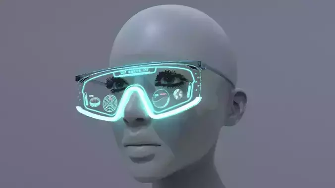 Sci fi military and Fashion glasses 3D model