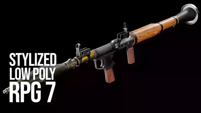 Low Poly RPG 7 gun