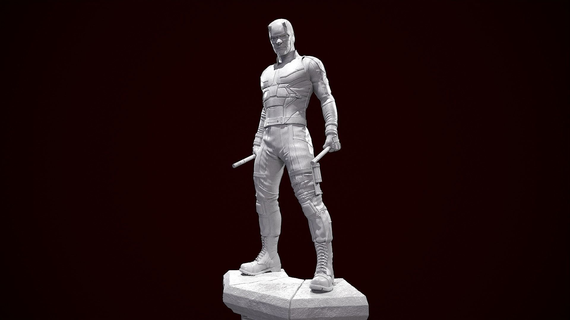 Daredevil 3D Print Statue 3D print model_10