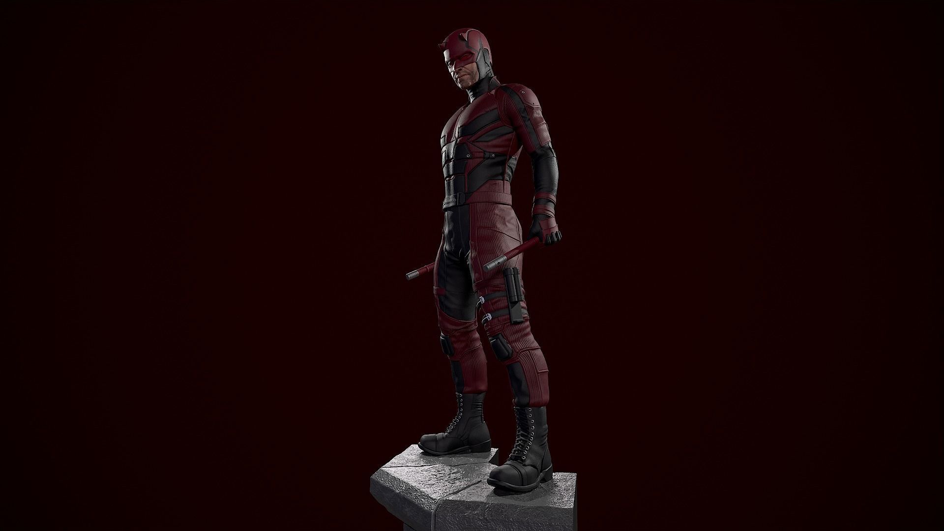 Daredevil 3D Print Statue 3D print model_5