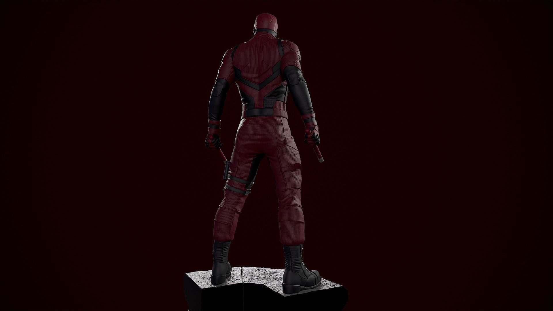 Daredevil 3D Print Statue 3D print model_6