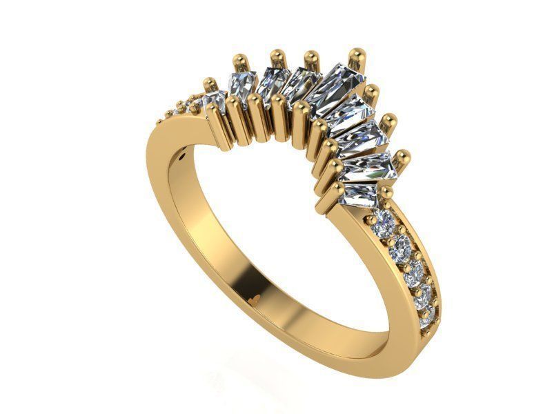 Crown Ring 1439 3D print model 3D print model_1