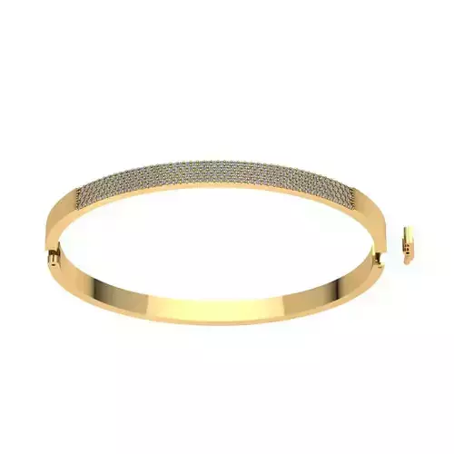 BRACELET gold bangle with diamonds