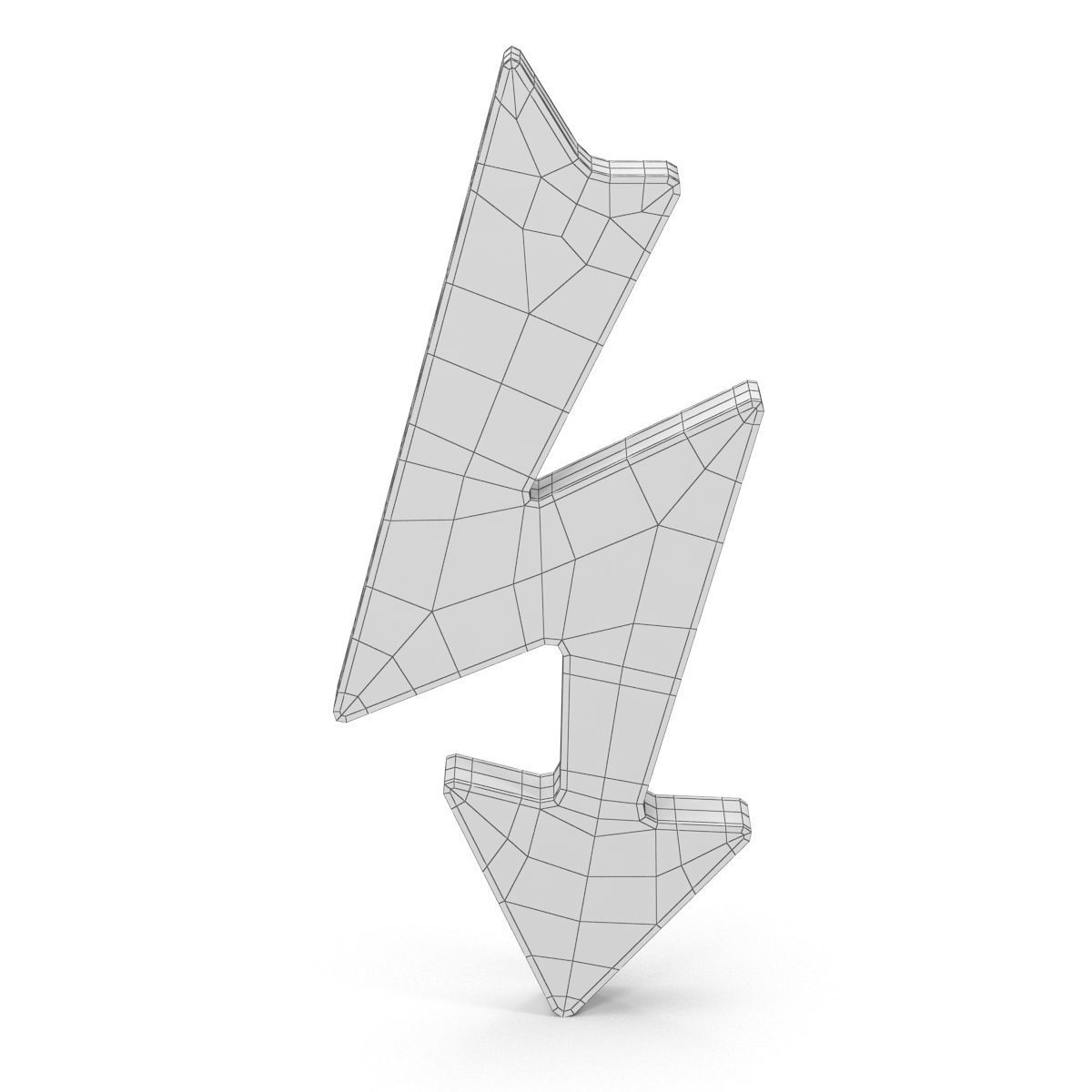 High Voltage Icon Low-poly 3D model_6