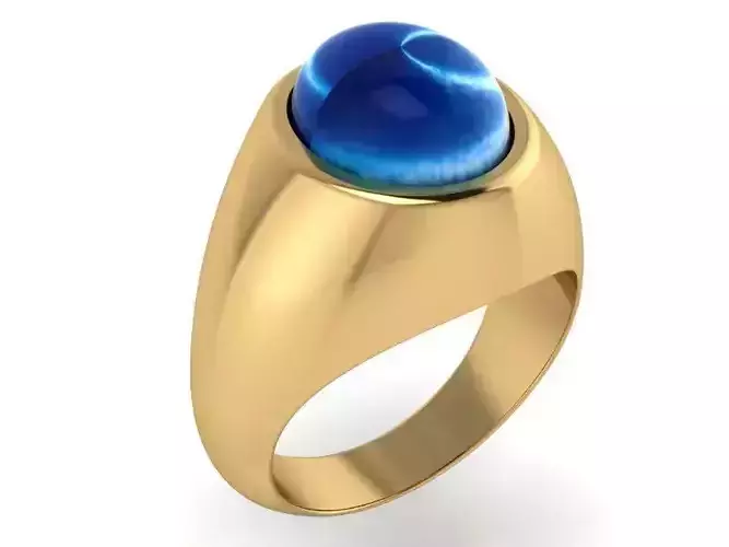 Chameleon Blue stone ring 1441 3D print model