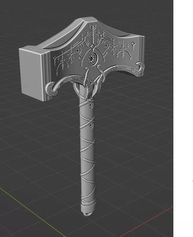 Hammer of thor 3D print model_0