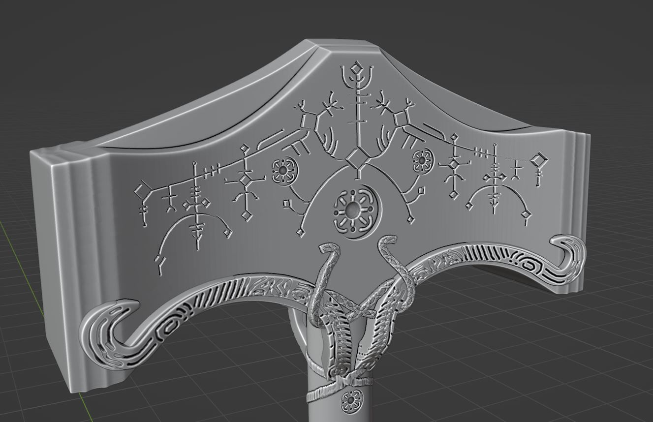 Hammer of thor 3D print model_1