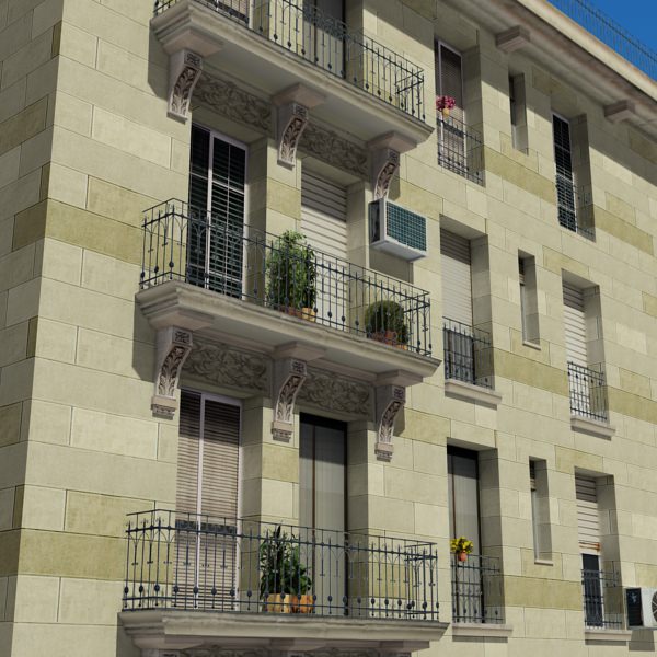 Building residential Low-poly 3D model_7